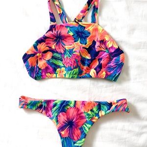 KAIKINI BIKINI SET IN ALOHA PRINT